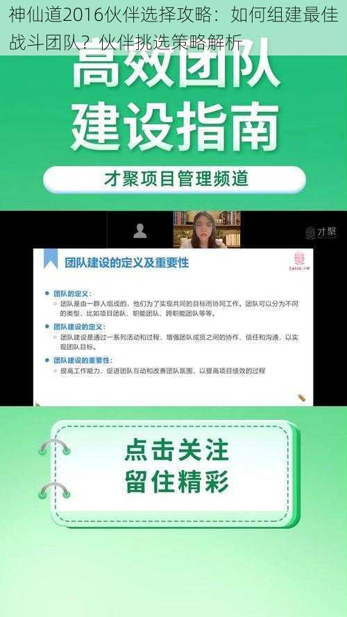 神仙道2016伙伴选择攻略:如何组建最佳战斗团队?伙伴挑选策略解析