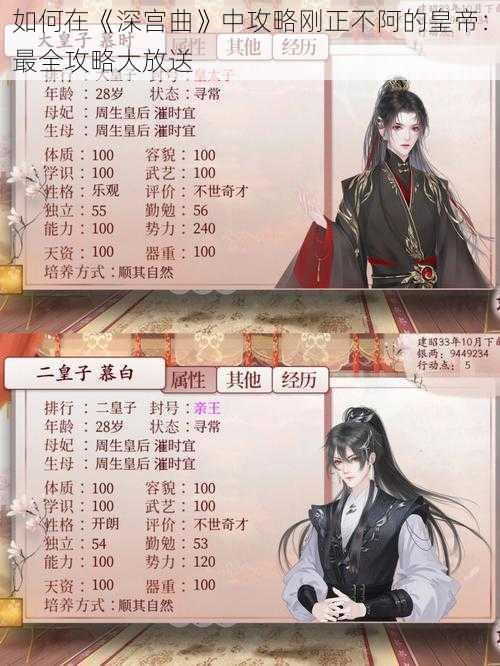 如何在《深宫曲》中攻略刚正不阿的皇帝:最全攻略大放送