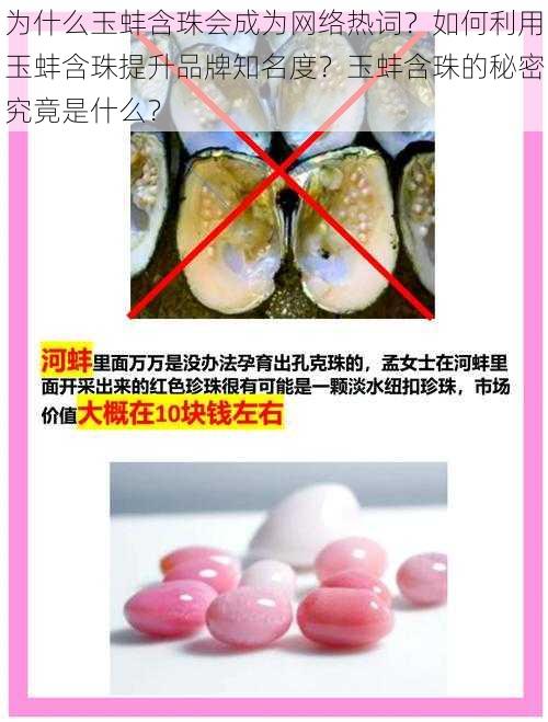 为什么玉蚌含珠会成为网络热词?如何利用玉蚌含珠提升品牌知名度?玉蚌含珠的秘密究竟是什么?